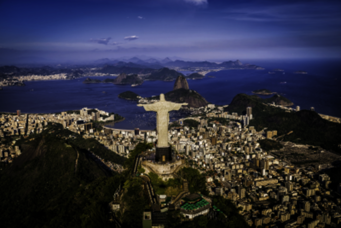 Blick auf Rio de Janeiro und die Christusstatue