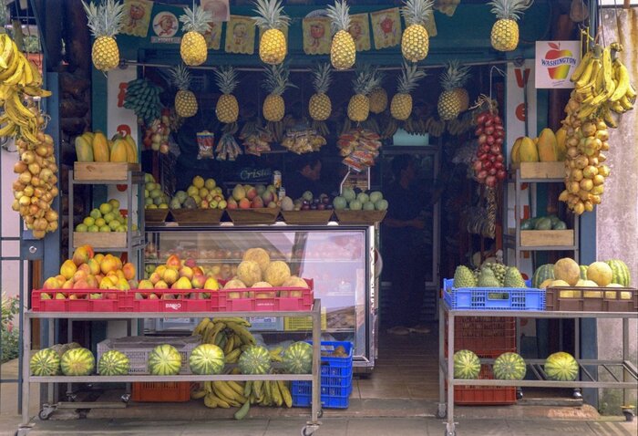 Verkauf einheimischer Früchte