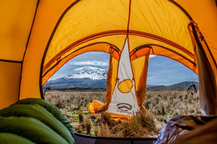 Camping während des Trekkings