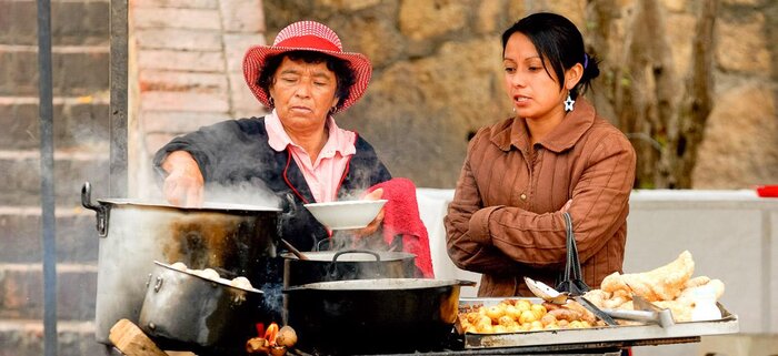 Frauen in Villa de Leyva