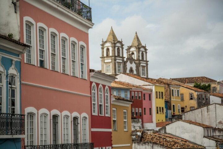 Bunte Häuser in Salvador de Bahia