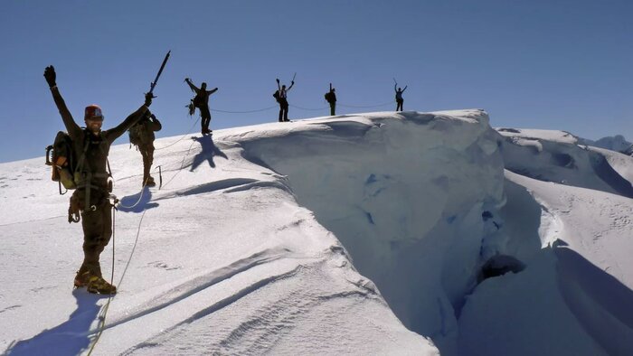 Gipfelsturm in der Antarktis