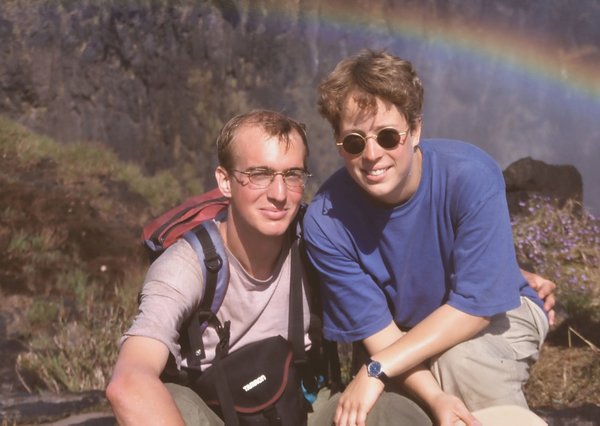 Andrea und Christof an den Viktoriafällen