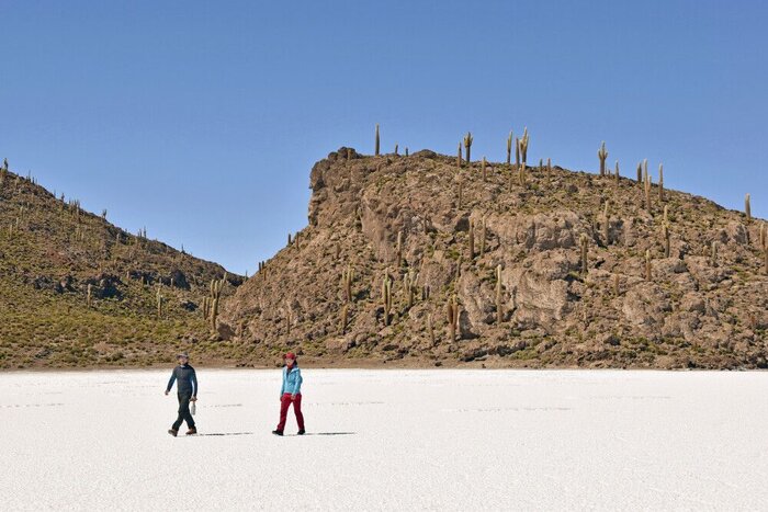 Auf dem Salar de Uyuni